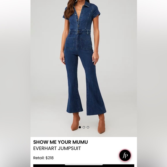 Show me your MuMu one piece denim jumpsuit size medium - Picture 11 of 12